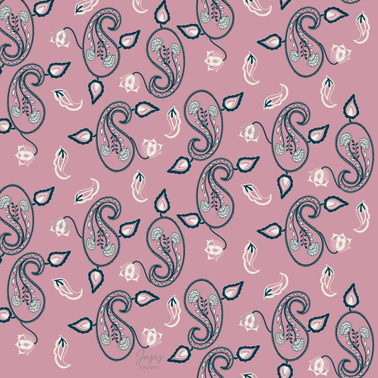 Paisley Bloom – Dusty Rose Digital Pattern